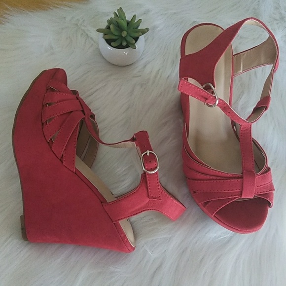 torrid Shoes - Torrid red wedges